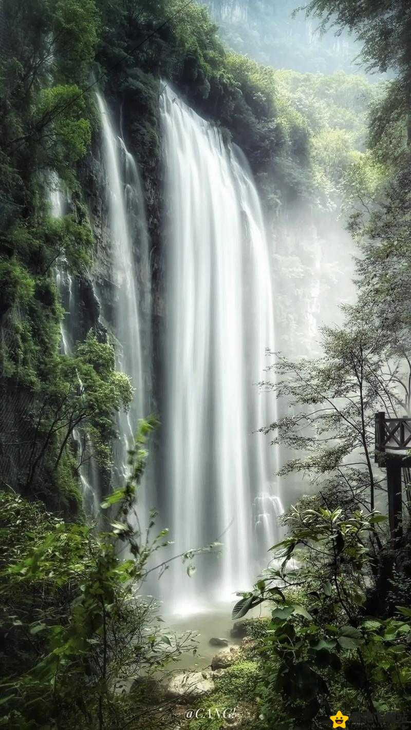 水帘白瀑如饥似渴，飞流直下三千尺